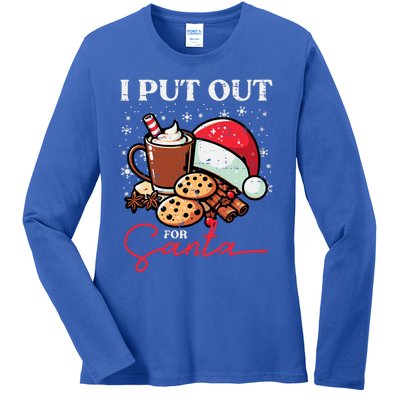 Christmas I Put Out For Santa Funny Xmas Ladies Long Sleeve Shirt