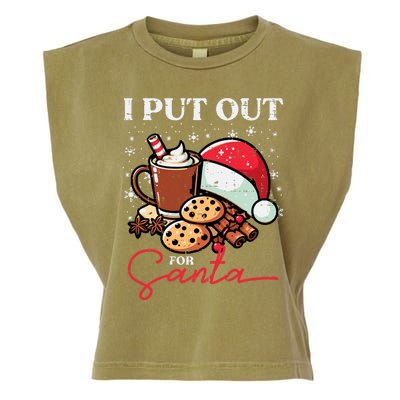 Christmas I Put Out For Santa Funny Xmas Garment-Dyed Women's Muscle Tee