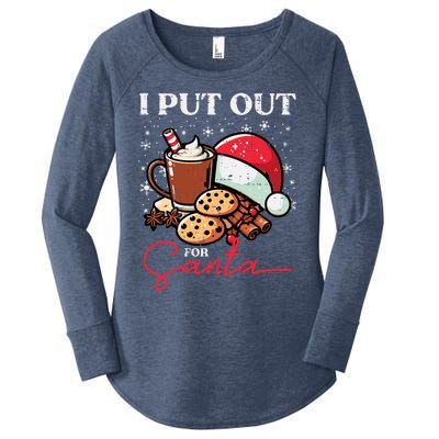 Christmas I Put Out For Santa Funny Xmas Women's Perfect Tri Tunic Long Sleeve Shirt