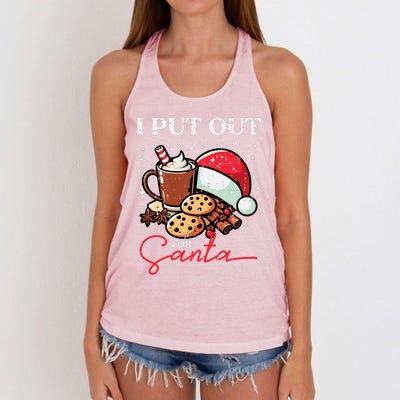 Christmas I Put Out For Santa Funny Xmas Women's Knotted Racerback Tank