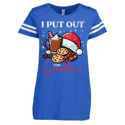 Christmas I Put Out For Santa Funny Xmas Enza Ladies Jersey Football T-Shirt