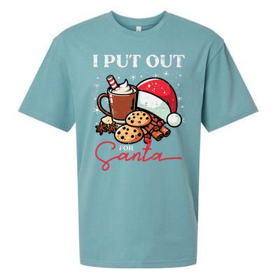 Christmas I Put Out For Santa Funny Xmas Sueded Cloud Jersey T-Shirt