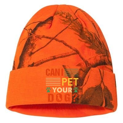 Can I Pet Your Dog Funny Dog Lover Kati Licensed 12" Camo Beanie