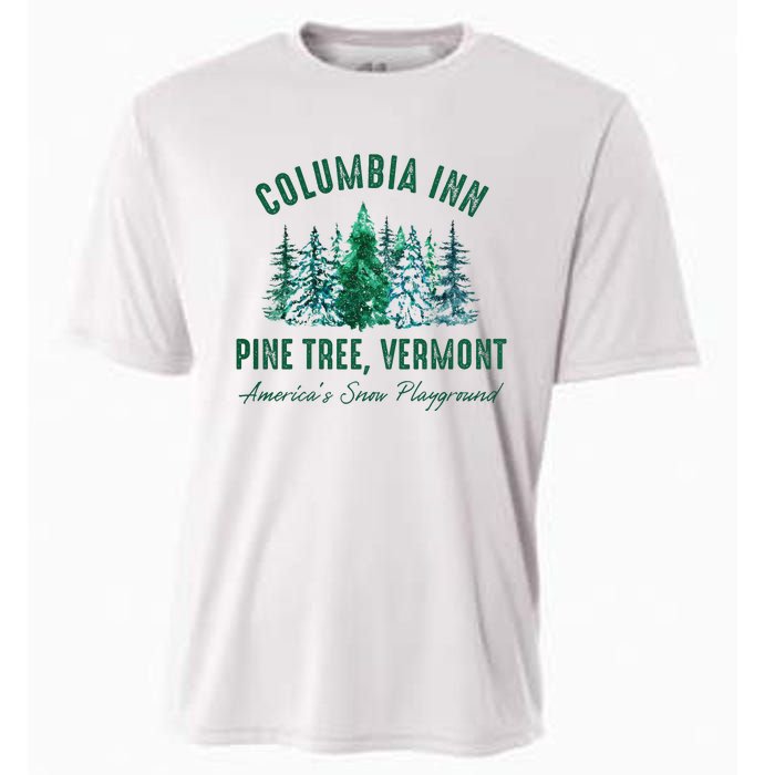 Columbia Inn Pine Tree Vermont Christmas Cooling Performance Crew T-Shirt