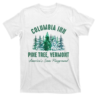 Columbia Inn Pine Tree Vermont Christmas T-Shirt