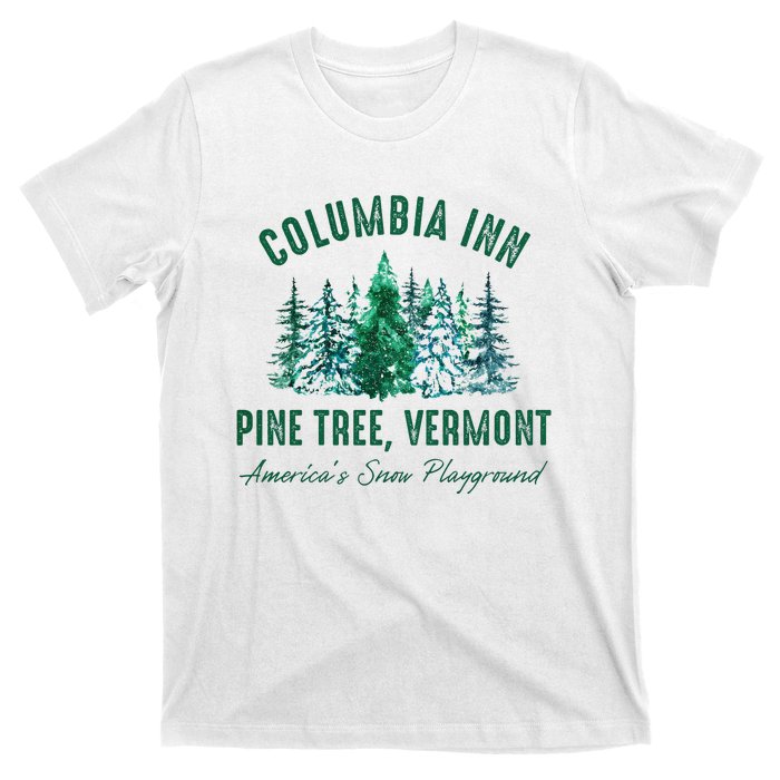 Columbia Inn Pine Tree Vermont Christmas T-Shirt