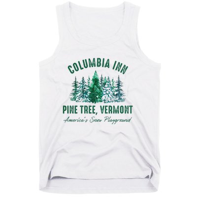 Columbia Inn Pine Tree Vermont Christmas Tank Top