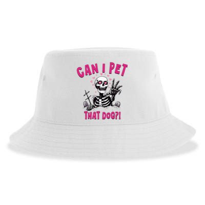 Can I Pet That Dog Skeleton Sustainable Bucket Hat