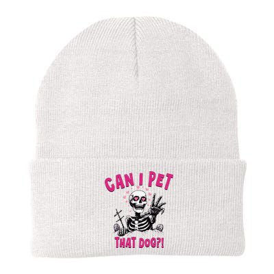 Can I Pet That Dog Skeleton Knit Cap Winter Beanie