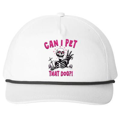 Can I Pet That Dog Skeleton Snapback Five-Panel Rope Hat