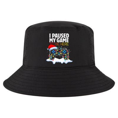 Christmas I Paused My Game To Be Here Funny Gamer Cool Comfort Performance Bucket Hat