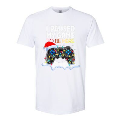 Christmas I Paused My Game To Be Here Funny Gamer Softstyle® CVC T-Shirt