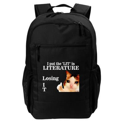 Cat I Put The Lit In Literature Losing It Daily Commute Backpack