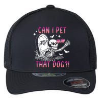 Can I Pet That Dog Skeleton Halloween Flexfit Unipanel Trucker Cap