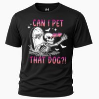 Can I Pet That Dog Skeleton Halloween Cooling Performance Crew T-Shirt