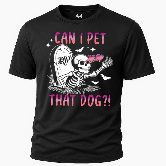 Can I Pet That Dog Skeleton Halloween Cooling Performance Crew T-Shirt
