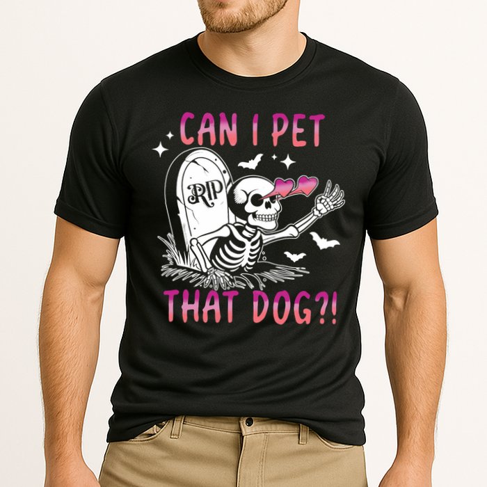Can I Pet That Dog Skeleton Halloween Cooling Performance Crew T-Shirt