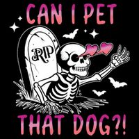 Can I Pet That Dog Skeleton Halloween Cooling Performance Crew T-Shirt
