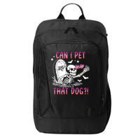 Can I Pet That Dog Skeleton Halloween City Backpack
