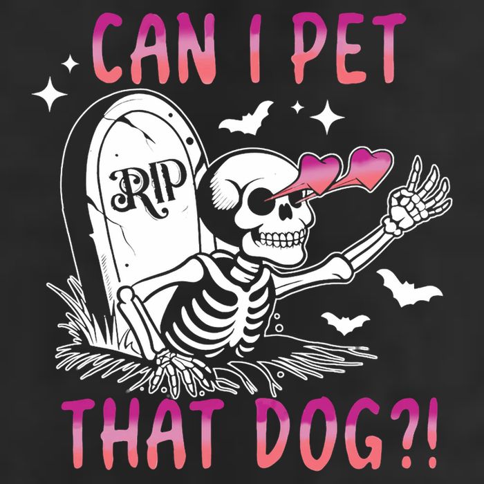 Can I Pet That Dog Skeleton Halloween Adult Drive Performance Visor