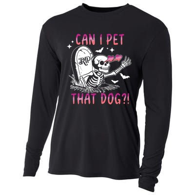 Can I Pet That Dog Skeleton Halloween Cooling Performance Long Sleeve Crew