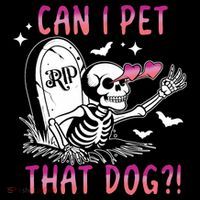 Can I Pet That Dog Skeleton Halloween Premium T-Shirt