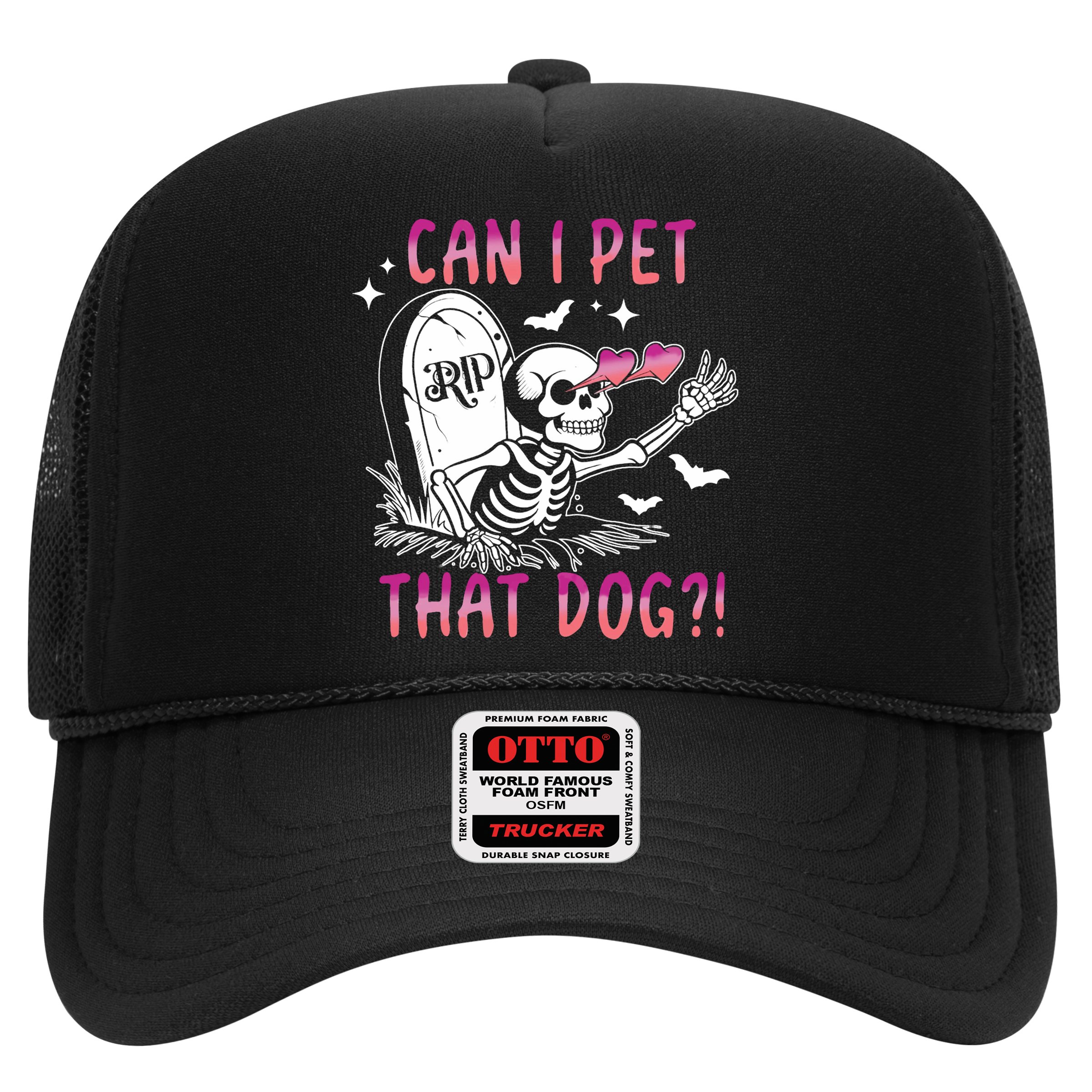 Can I Pet That Dog Skeleton Halloween Hat