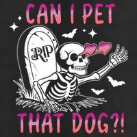 Can I Pet That Dog Skeleton Halloween Hat