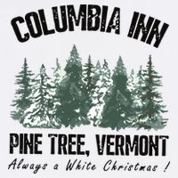 Columbia Inn Pine Tree Vermont Americas Snow Playground A White Christmas Women's V-Neck T-Shirt