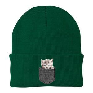 Cat In Pocket Knit Cap Winter Beanie