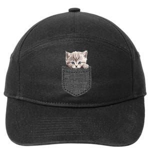 Cat In Pocket 7-Panel Snapback Hat