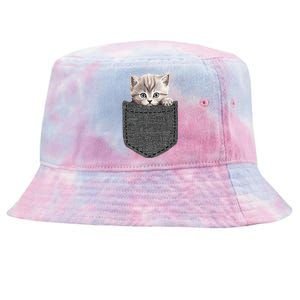 Cat In Pocket Tie-Dyed Bucket Hat