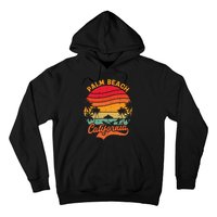 California Island Palm Beach Surfboard Surf Retro Vintage Hoodie