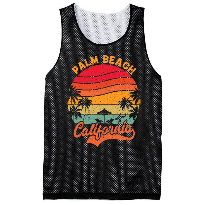 California Island Palm Beach Surfboard Surf Retro Vintage Mesh Reversible Basketball Jersey Tank