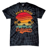 California Island Palm Beach Surfboard Surf Retro Vintage Tie-Dye T-Shirt