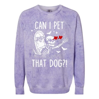 Can I Pet That Dog Skeleton Colorblast Crewneck Sweatshirt