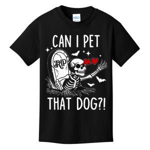 Can I Pet That Dog Skeleton Kids T-Shirt