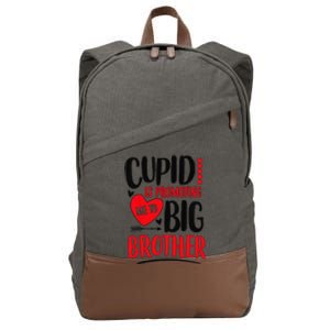 Cupid Is Promoting Me To Big Cute Brother Valentine Day Gift Cotton Canvas Backpack