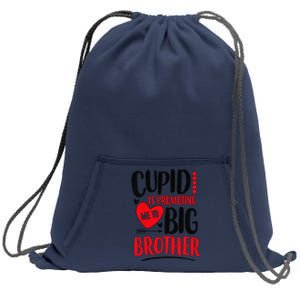 Cupid Is Promoting Me To Big Cute Brother Valentine Day Gift Sweatshirt Cinch Pack Bag