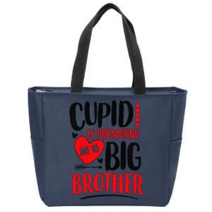 Cupid Is Promoting Me To Big Cute Brother Valentine Day Gift Zip Tote Bag