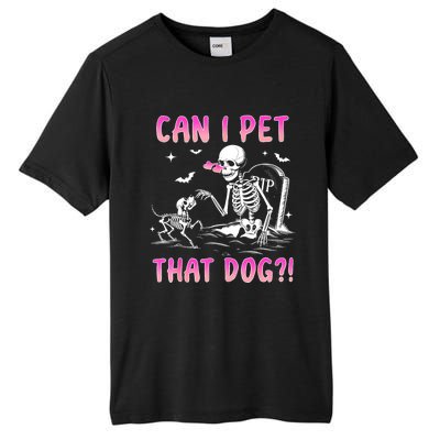 Can I Pet That Dog Funny Skeleton Dog Lover Halloween Tall Fusion ChromaSoft Performance T-Shirt