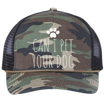 Can I Pet Your Dog For Women Pet Retro Rope Trucker Hat Cap