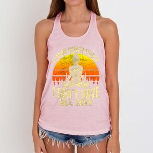 Cmon Inner Peace I Dont Have All Day Funny Gift Meditation Yoga Funny Gift Women's Knotted Racerback Tank