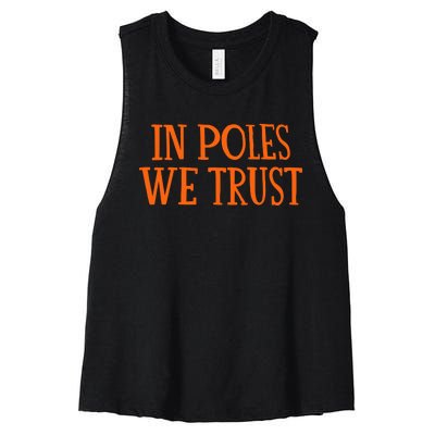 Chicagobears In Poles We Trust Women's Racerback Cropped Tank