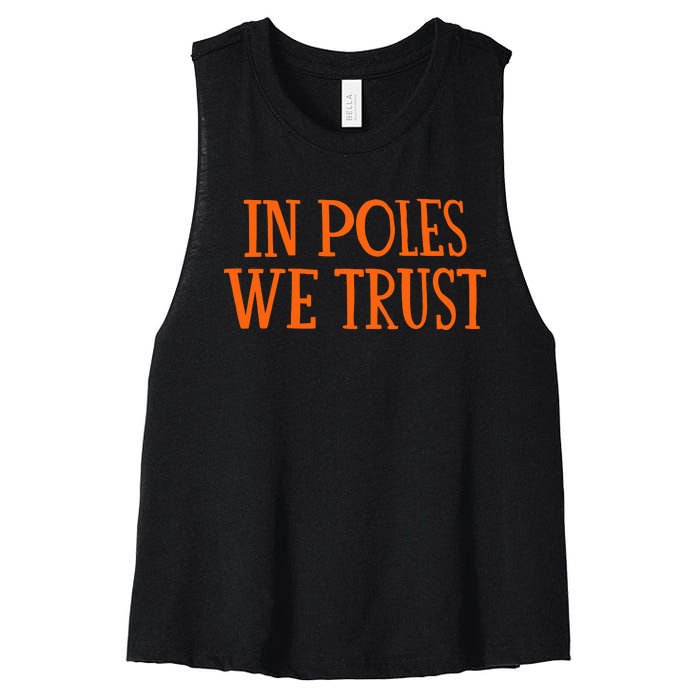 Chicagobears In Poles We Trust Women's Racerback Cropped Tank