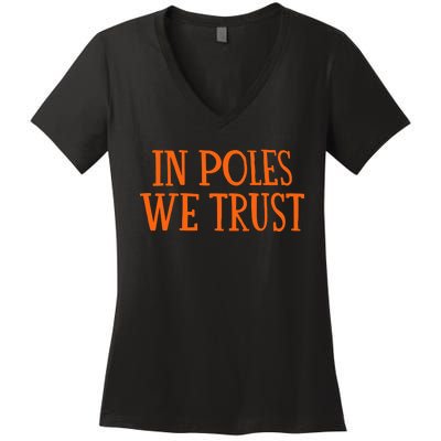 Chicagobears In Poles We Trust Women's V-Neck T-Shirt