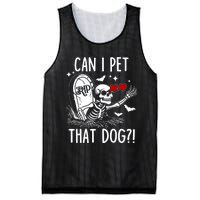 Can I Pet That Dog Skeleton Funny Dog Lover Mesh Reversible Basketball Jersey Tank