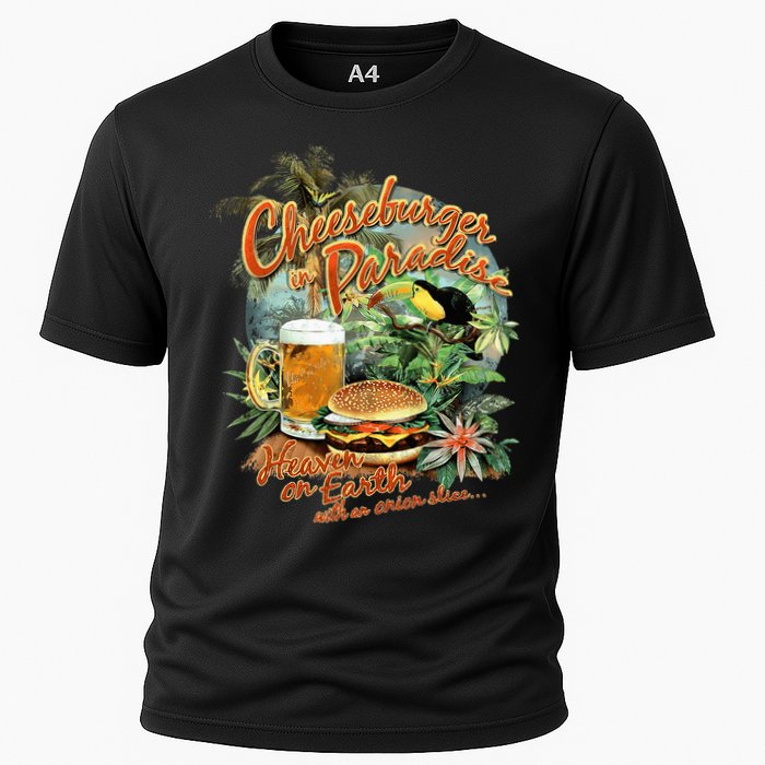 Cheeseburger In Paradise Heaven On Earth Cooling Performance Crew T-Shirt