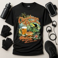 Cheeseburger In Paradise Heaven On Earth Cooling Performance Crew T-Shirt