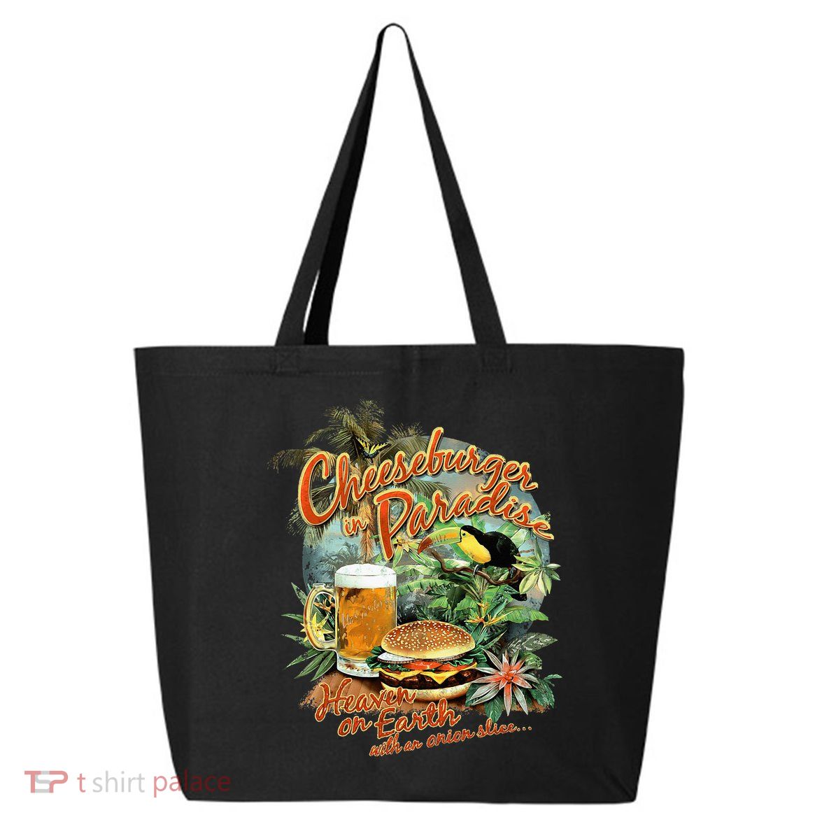 Cheeseburger In Paradise Heaven On Earth 25L Jumbo Tote